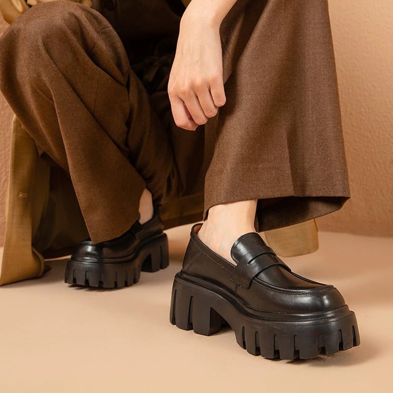 Cassy Chunky Loafers aus Leder Schuhe